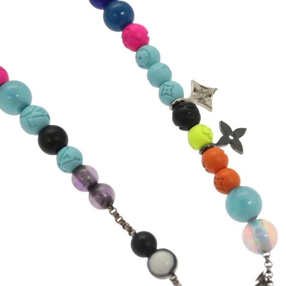 LOUIS VUITTON Brass Beads Bracelet metal Light Blue MP2938 LV Auth 136336 - Picture 3 of 12